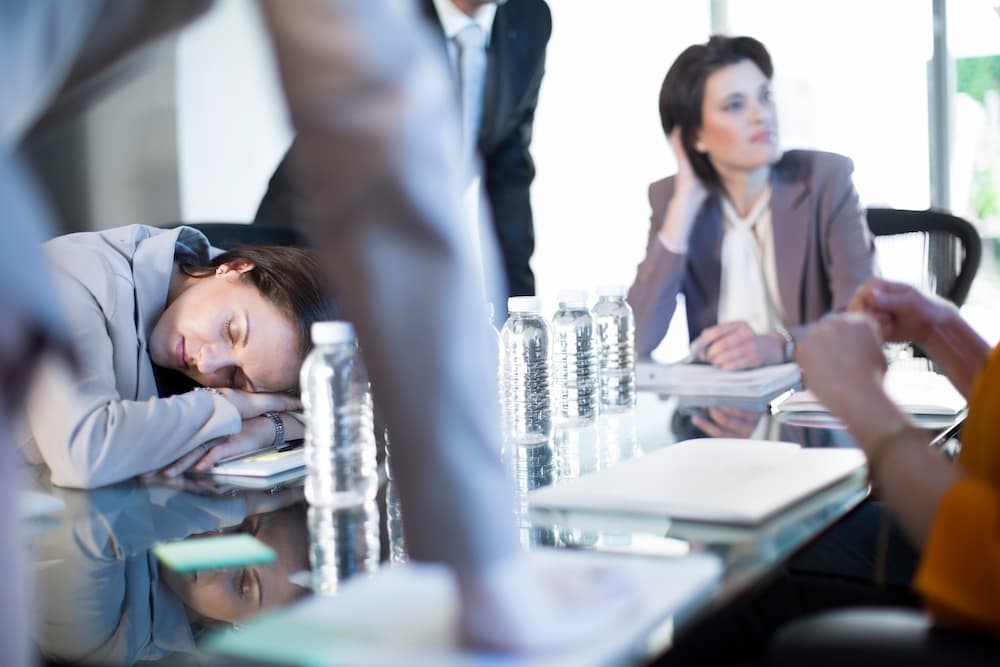 Woman Sleeping During A Business Meeting 2022 12 16 22 40 17 Utc (1)